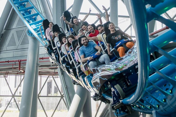 Feel the rush of excitement as you soar through twists and turns on the fastest indoor roller coaster in the world surrounded by Dubai's innovative design and energy.